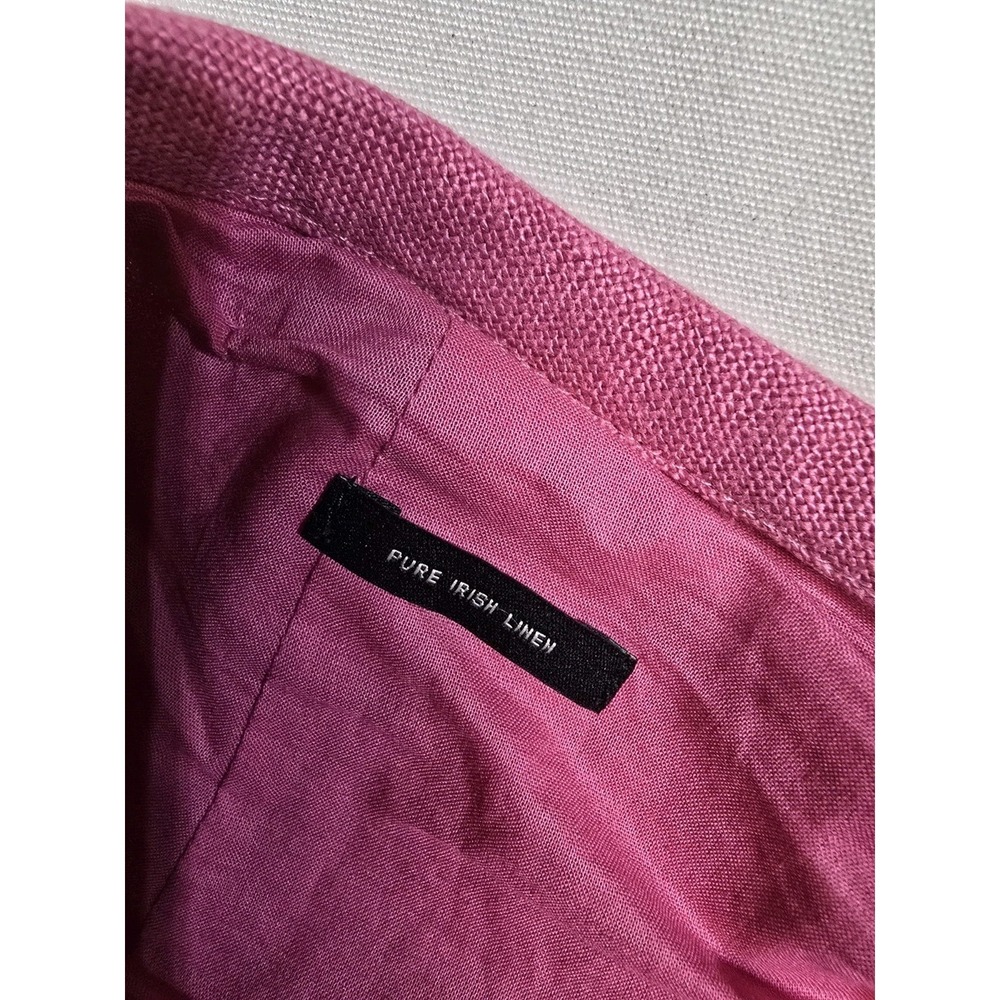 Talbots Fuchsia Women's Size 14 Linen Skirt Fit and Flare Midi Length - Picture 3 of 4